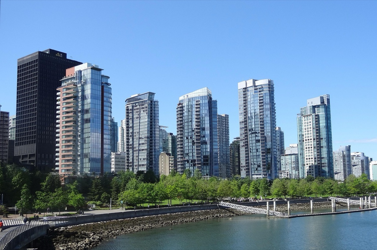 Vancouver skyline at night